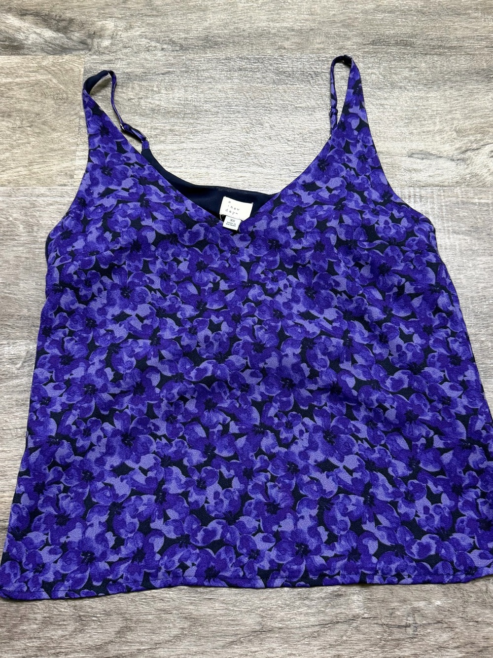 a new day Purple Floral V-Neck Camisole Tank